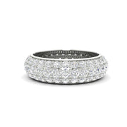 2.50 CT Round Cut Moissanite Men Wedding Band Ring 14K White Gold Plated